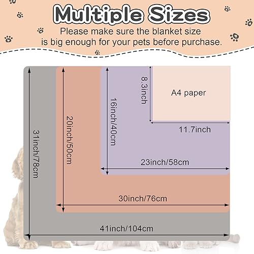 Miniatura 8 de 1 paquete de 3 mantas para perros medianos, manta de forro polar suave para mascotas, manta cálida para dormir, bonita manta con estampado de patas,