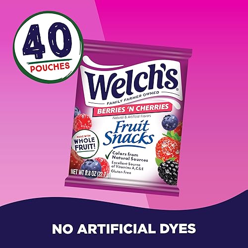 Miniatura 32 de Welch's - Refrigerios de frutas, frutas mixtas, sin gluten, paquete a granel, bolsas con una porción individual de 1.55 onzas (paquete de 144)