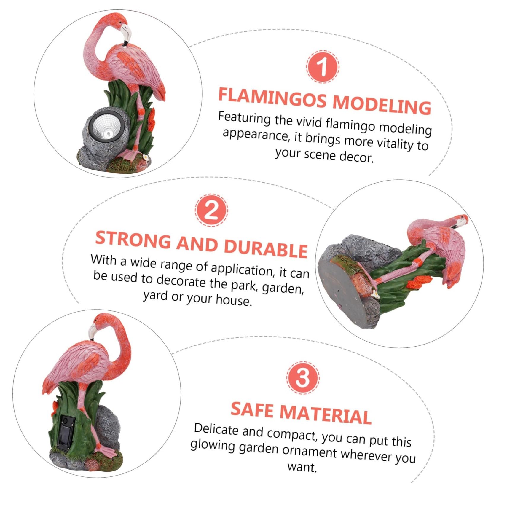 1 Kreatywny Flamingo Dekoracja Ogrodowa Energię Słoneczną Różowy Ornament Do Ogrodu Idealny Do Ogrodu Dziedzińca Wnętrza