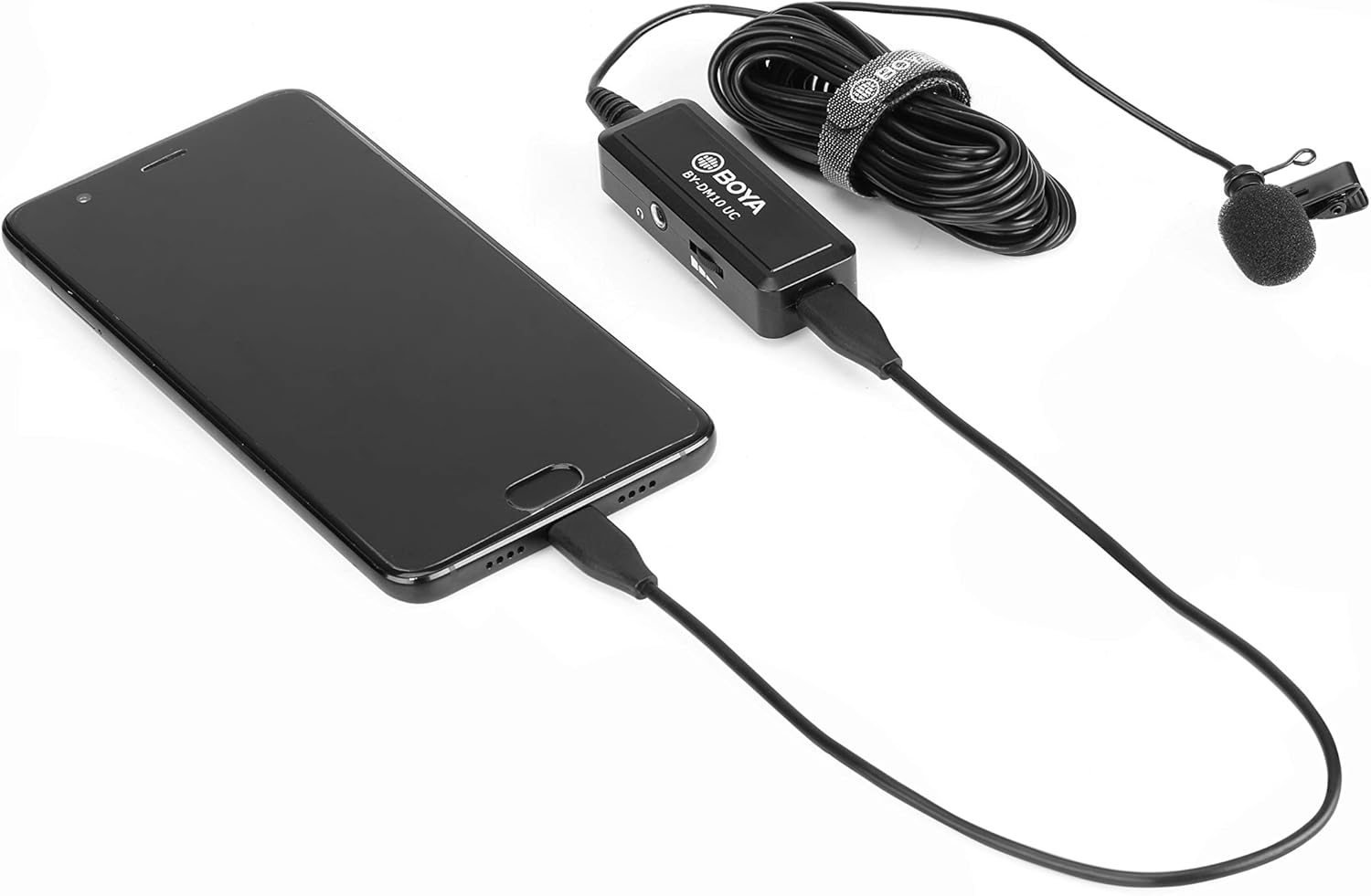 BOYA BY-DM10UC Digital Omnidirectional Lavalier Microphone with USB-C & USB Output Cables for Android Smartphones, Tablets & MAC/PC Computers