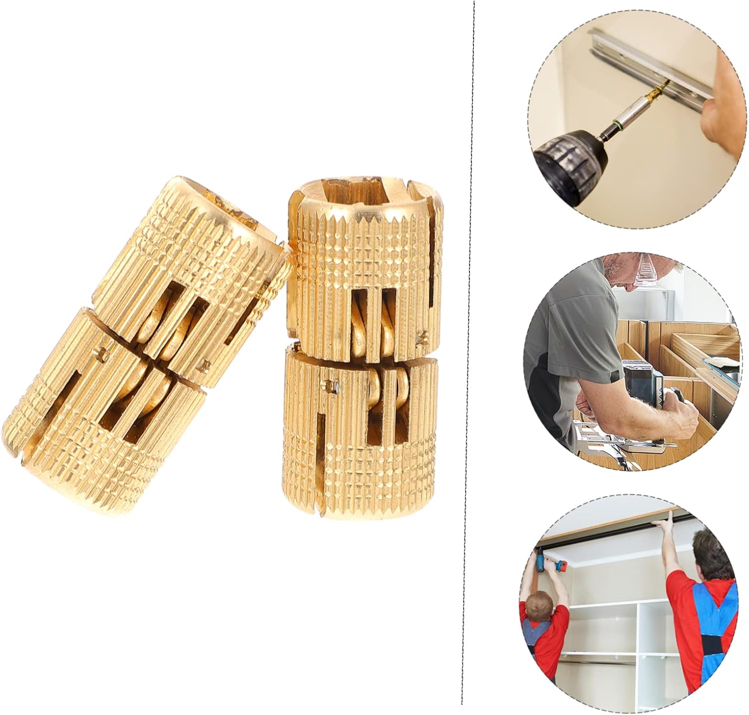 キャビネットヒンジ、キャビネットやドア用の隠しピボットヒンジ 銅構造 取り付け簡単 ノイズと軽量