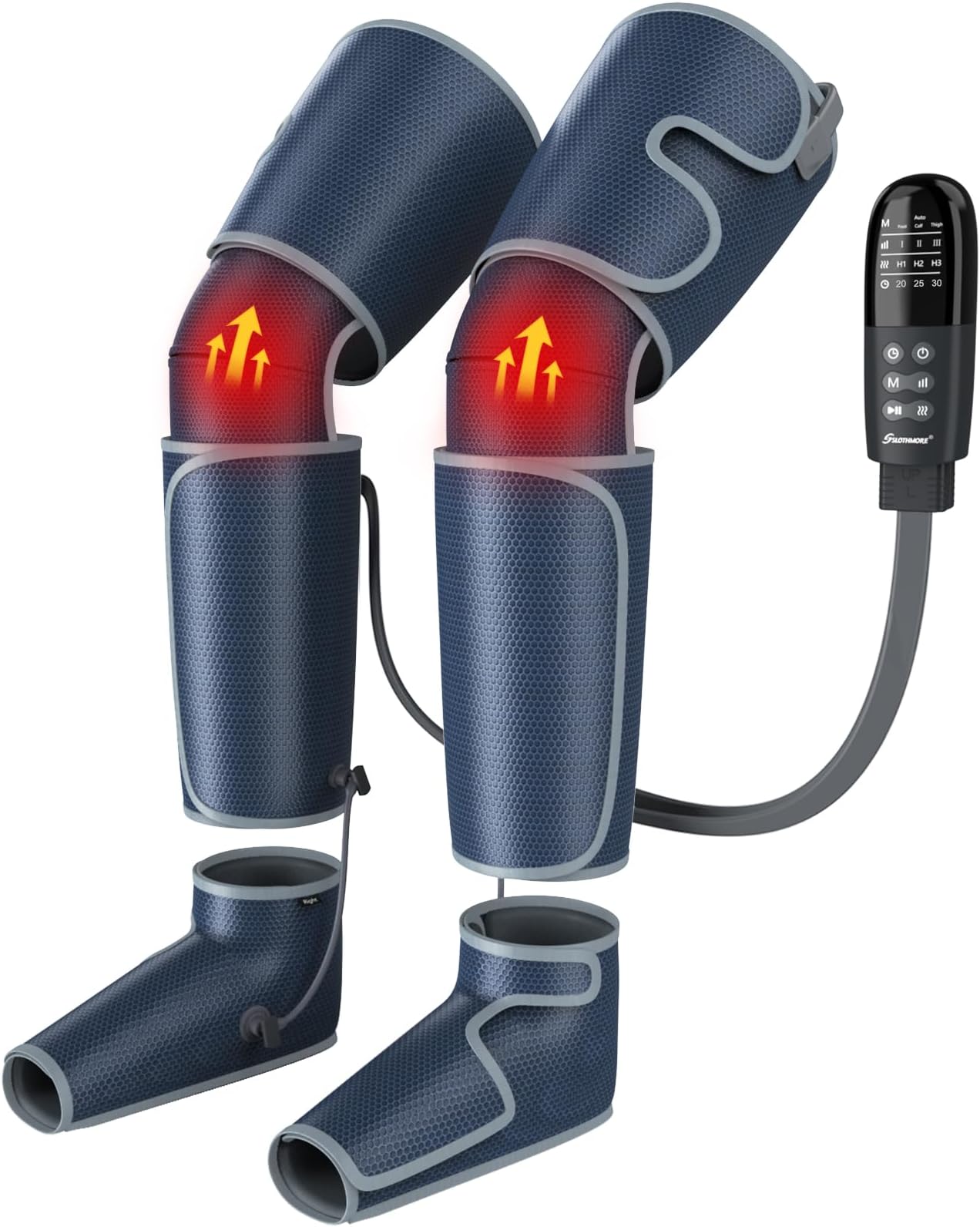 Leg Massager for Circulation and Pain Relief FSA HSA Eligible, Air Compression Foot Massager with 3 Heat Levels 4 Modes, 4-in-1 Foot Calf Knee & Thigh, Knee Heating Therapy, Gift for Mom Dad