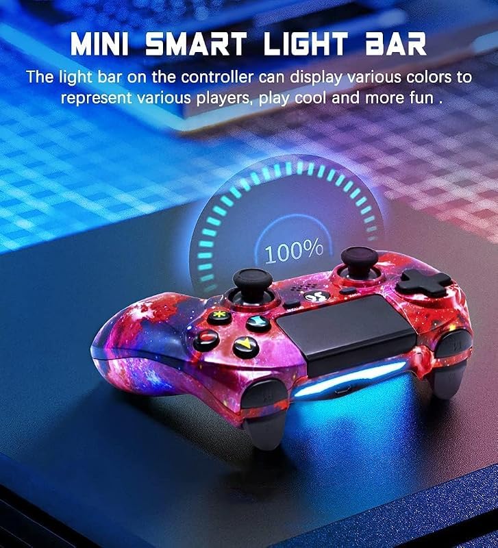 MUZELI Vezeték Nélküli PS4 Kontroller Gamepad Fekete
