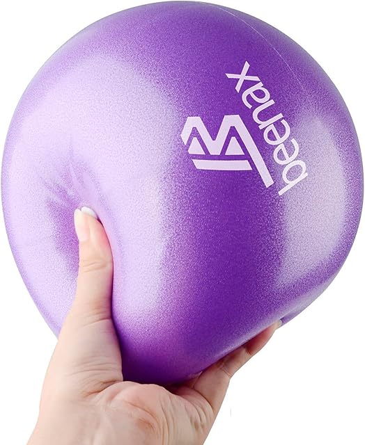 Beenax 23cm Soft Pilates Ball - 9 Inch Exercise Ball, Mini Barre Ball, Gym Ball - Perfect for Yoga, Pilates, Core Training, Physical Therapy and Balance (Home & Gym & Office)