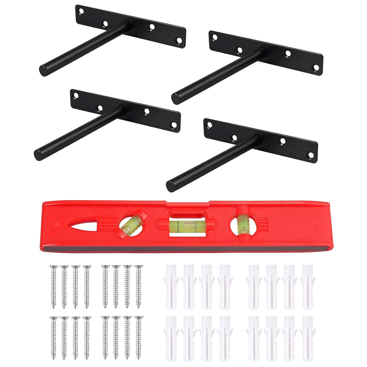 4PCS Floating Shelf Brackets Heavy Duty Bracketless Wall Shelves