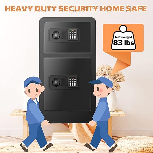 Miniatura 4 de 21 Caja de seguridad grande cúbica resistente al fuego impermeable caja fuerte para el hogar con bolsa impermeable ignífuga caja de seguridad