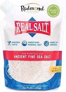 Redmond Real Salt - Ancient Fine Sea Salt, Unrefined Mineral Salt, 16 Ounce Pouch (1 Pack)