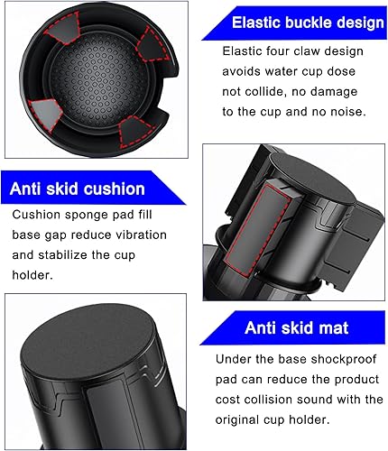 Miniatura 2 de FRAZALA Expansor de portavasos de automóvil con base ajustable para Hydro Flask de 3240 onzas, Yeti 202630 onzas, otras botellas y bebidas grandes