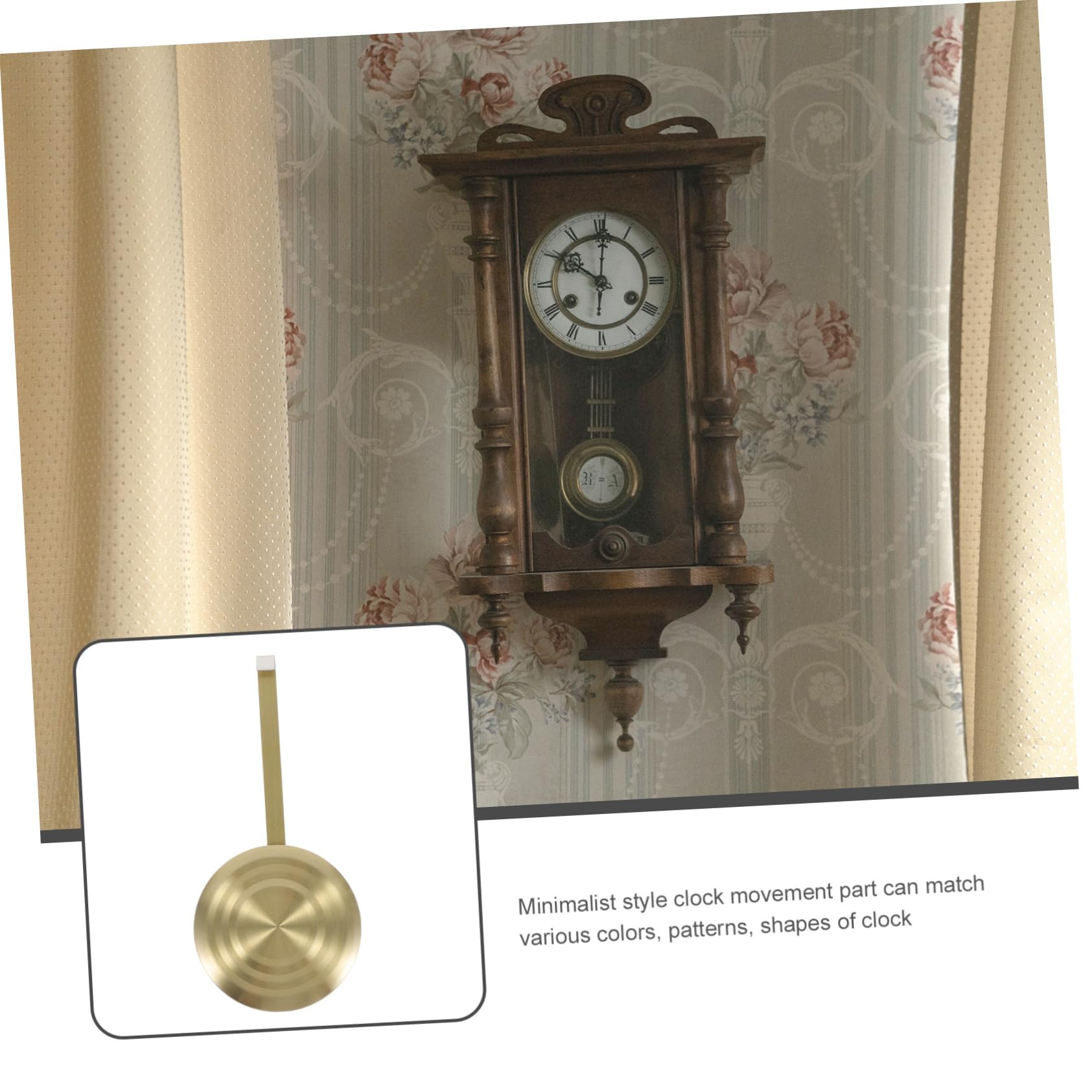 DOITOOL 4 Stück Uhrzeiger Uhrenpendel Lieferungen Uhrenzubehör Uhr Zifferblatt Gesicht Uhr Reparatur Set Teil der Wanduhr Metallpendel für Wanduhr Ersatzpendel für Wanduhren Golden