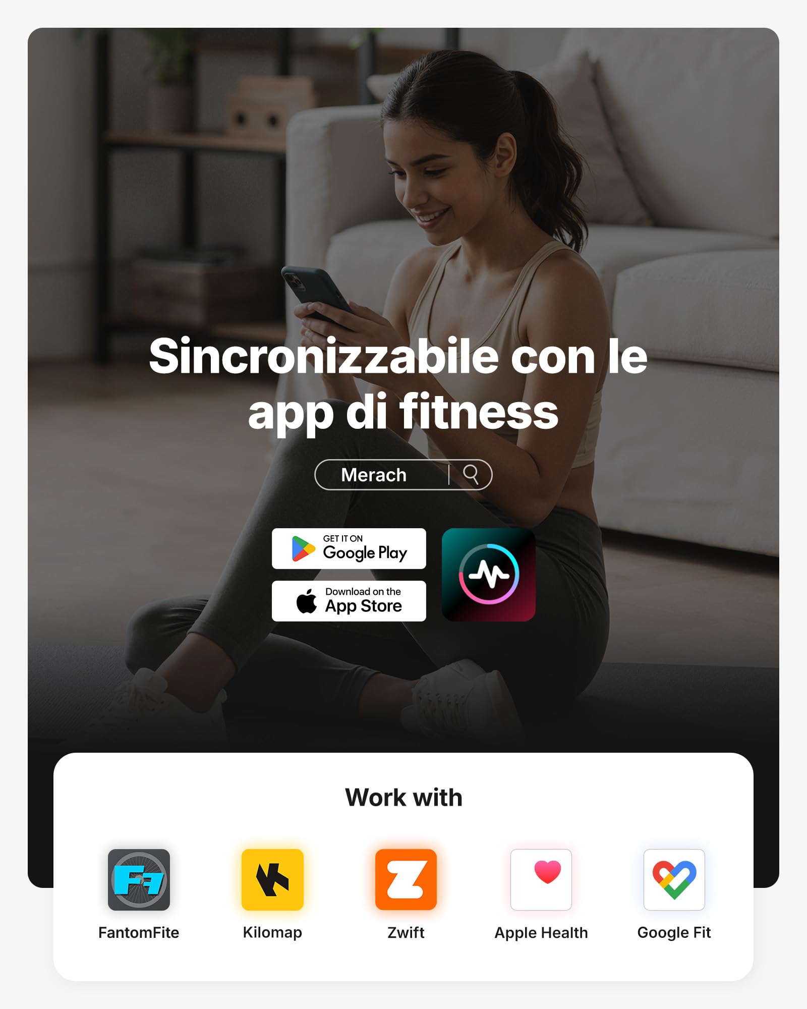 MERACH Cyclette da Casa con Resistenza Regolabile, Bicicletta da Appartamento Silenziosa con Schermo LED Migliorata, Sedile Comodo e Grande, App Esclusiva, Aerobica Domestica, Capacità Massima 136KG
