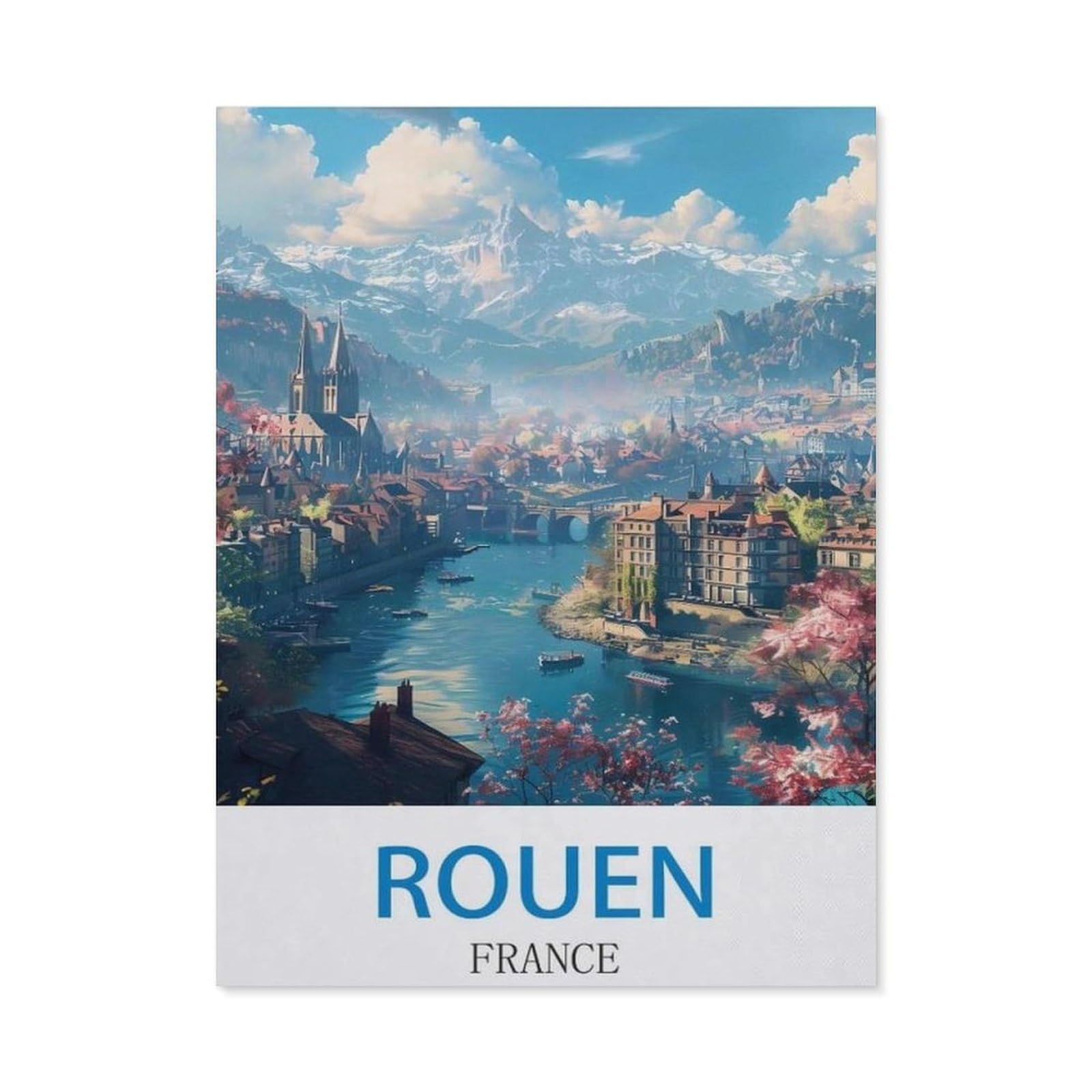 YYHMKBYY，Jigsaw Puzzle 1000 Pieces for Adults，Rouen France，Unique Suitable for Teenagers and Adults, Home Decoration（50x70cm）-P7