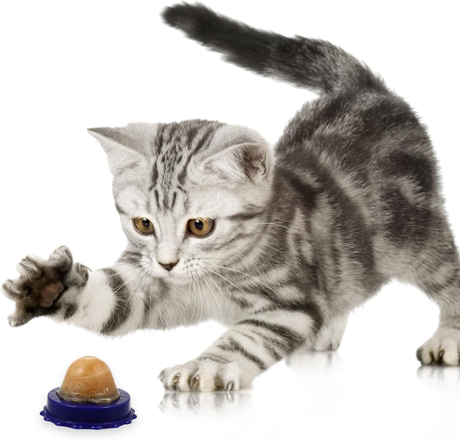 4pcs Catnip Lickable Treat Balls for Cats Natural Cat Energy Nutrition Snack Stickable Blue Balls Movement for Enjoyment