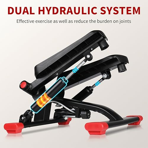 Miniatura 3 de Ktaxon Steppers para ejercicio, mini stepper, escalera con movimiento de giro único, capacidad de carga de 300 libras, diseño de resistencia