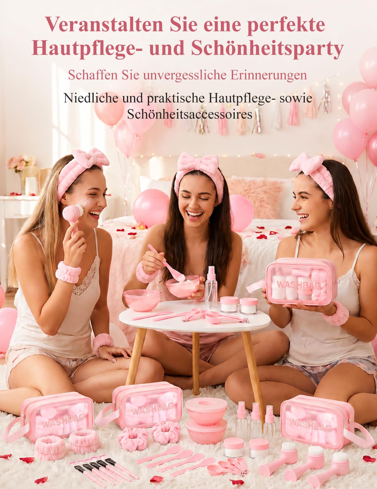 72-teiliges Geschenkset für Junggesellinnenabschiede – Armbänder und Haarbänder, ideal für Geburtstagsfeiern und Junggesellinnenabschiede von Mädchen, niedliche Partyartikel