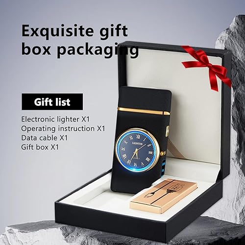 Miniatura 7 de Encendedor de plasma recargable por USB a prueba de viento con pantalla LED, encendedor sin llama para camping, senderismo, velas, barbacoa y