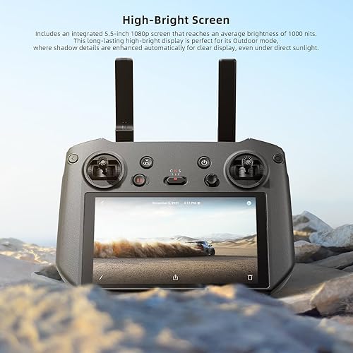 Miniatura 3 de Controlador inteligente RC Pro para DJI Mavic 3 - Pantalla de alto brillo, rango de transmisión de 9.3 mi, potente procesador