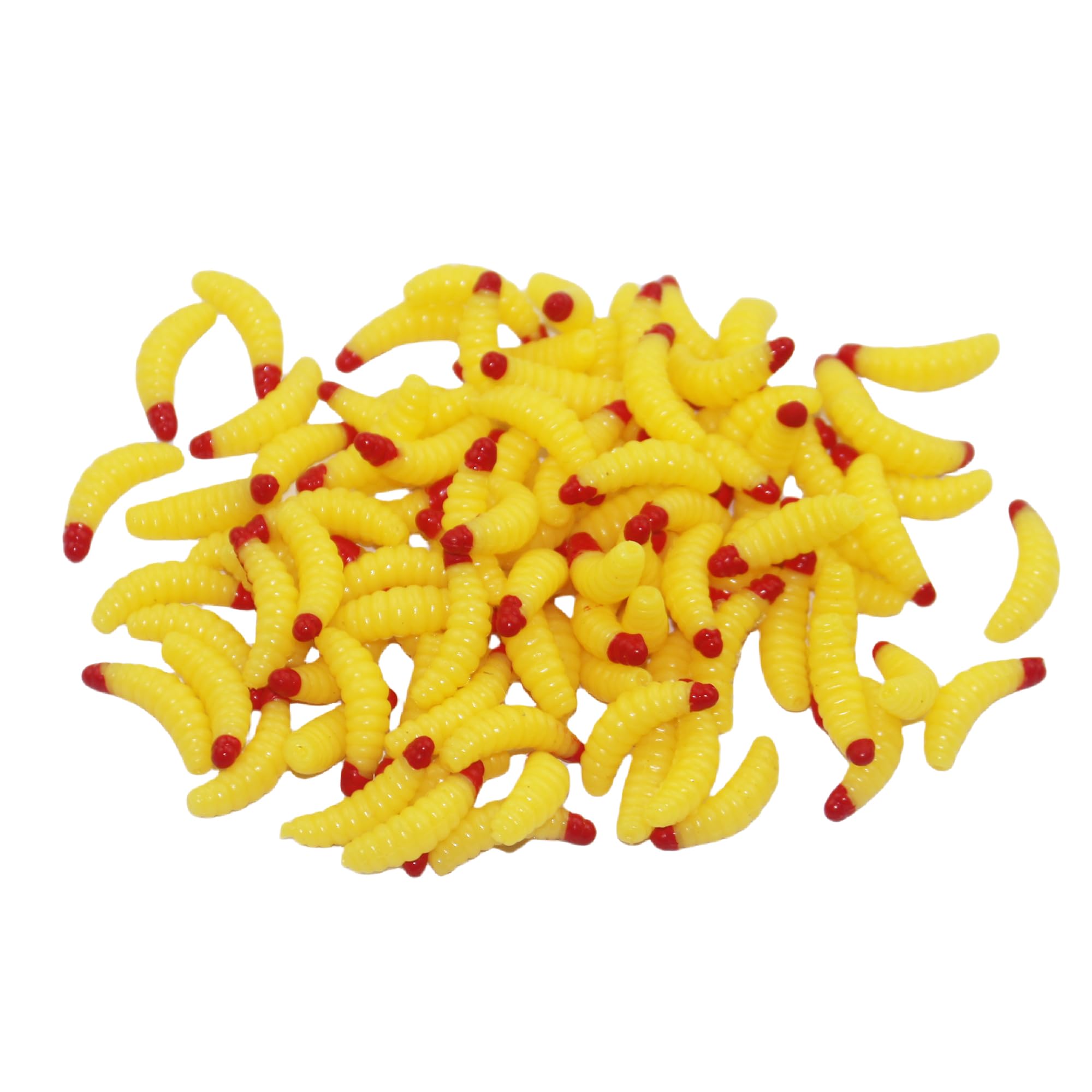 LXLVOUEG Fake Maggots Soft Worm Tipped Lure Wax Worms for Fishing or Pranks, Ice Fishing Lures Baits Perfect for Crappies Sunfish Catfish Bream Blue