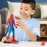 Marvel Spider-Man Thwip Blast Spider-Man Action Figure with Accessories, 11-Inch-Scale (27cm) Super Hero Toys for Kids Ages 4 and Up