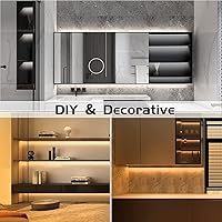 Vista 4 de Guotong Tira de luces LED blancas sintonizables impermeables de 50 pies, 3000 K-6000 K, luces LED flexibles 900 LED SMD 2835, para el hogar, patio