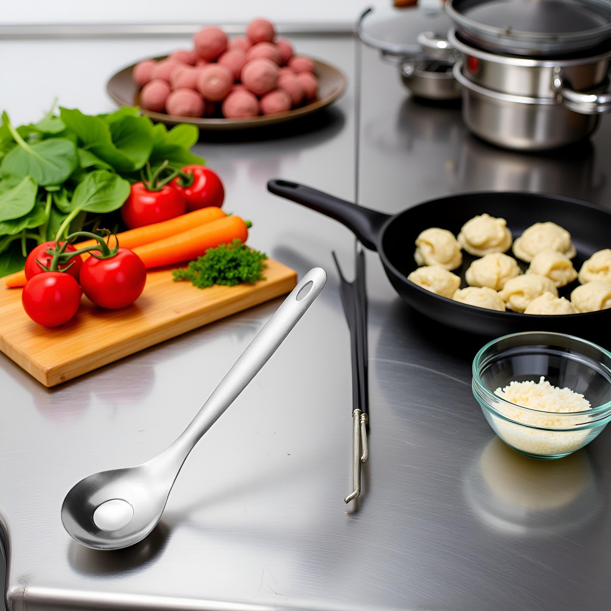 2Pcs Cactus Peeler Spoon, Stainless Steel Rice Meat Dumplings Spoon Squeezing Meatball Artifact Kitchen Tools, Stainless Steel Easy Peeler Graters, Peelers and Slicers