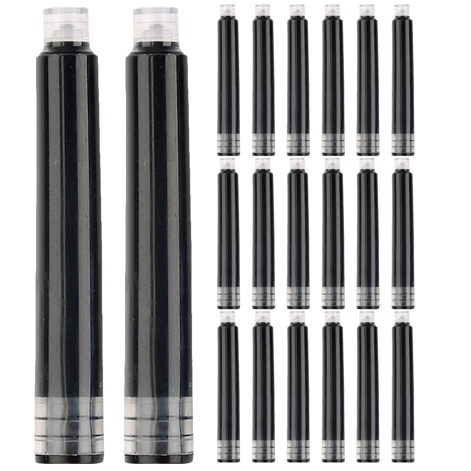 Artibetter 400 schwarze Tintenpatronen für Füllfederhalter – 3,4 mm Bohrungsdurchmesser – Ersatzpatronen zum Schreiben und Zeichnen