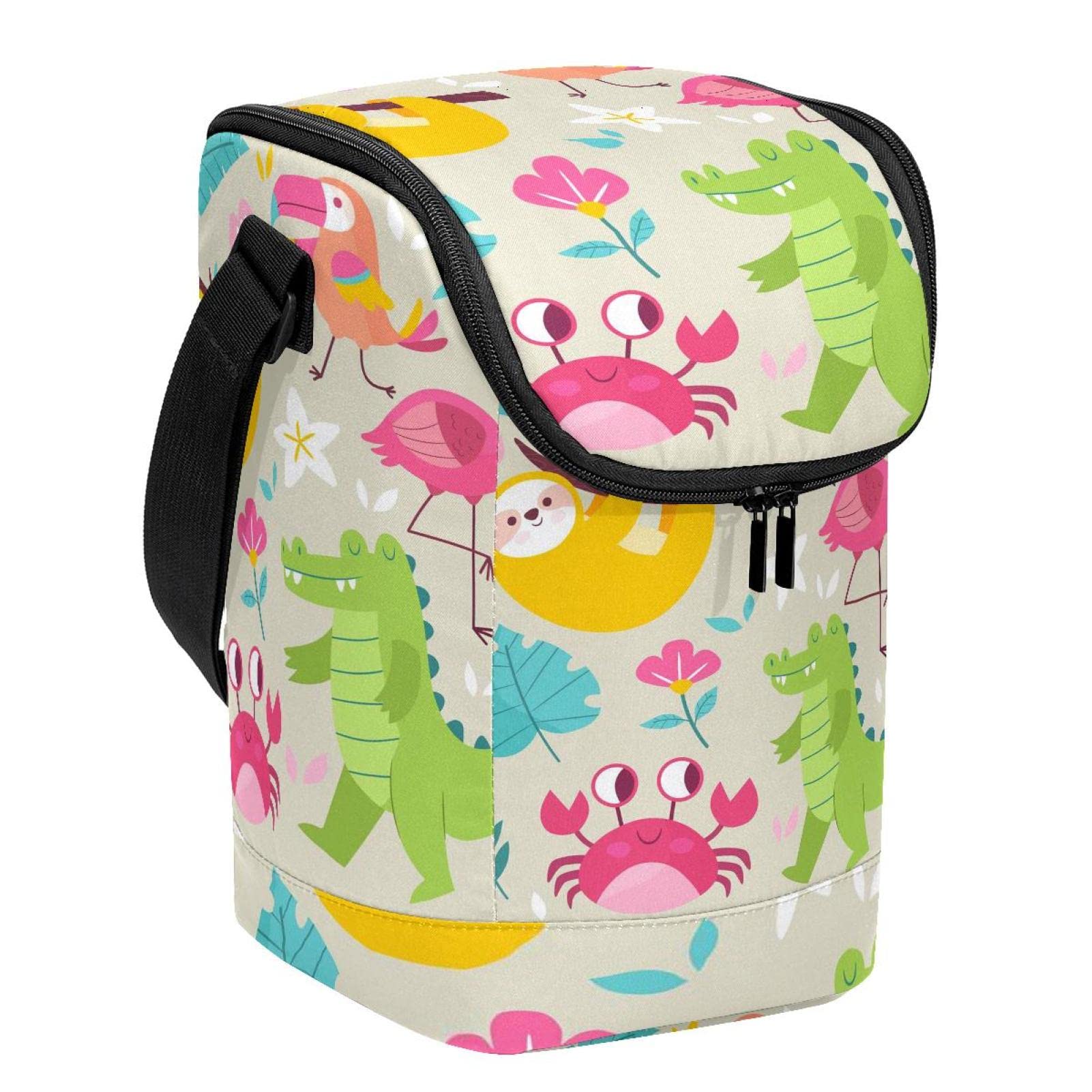 Bolsa de almuerzo unisex de animales: lonchera pequeña reutilizable para adultos