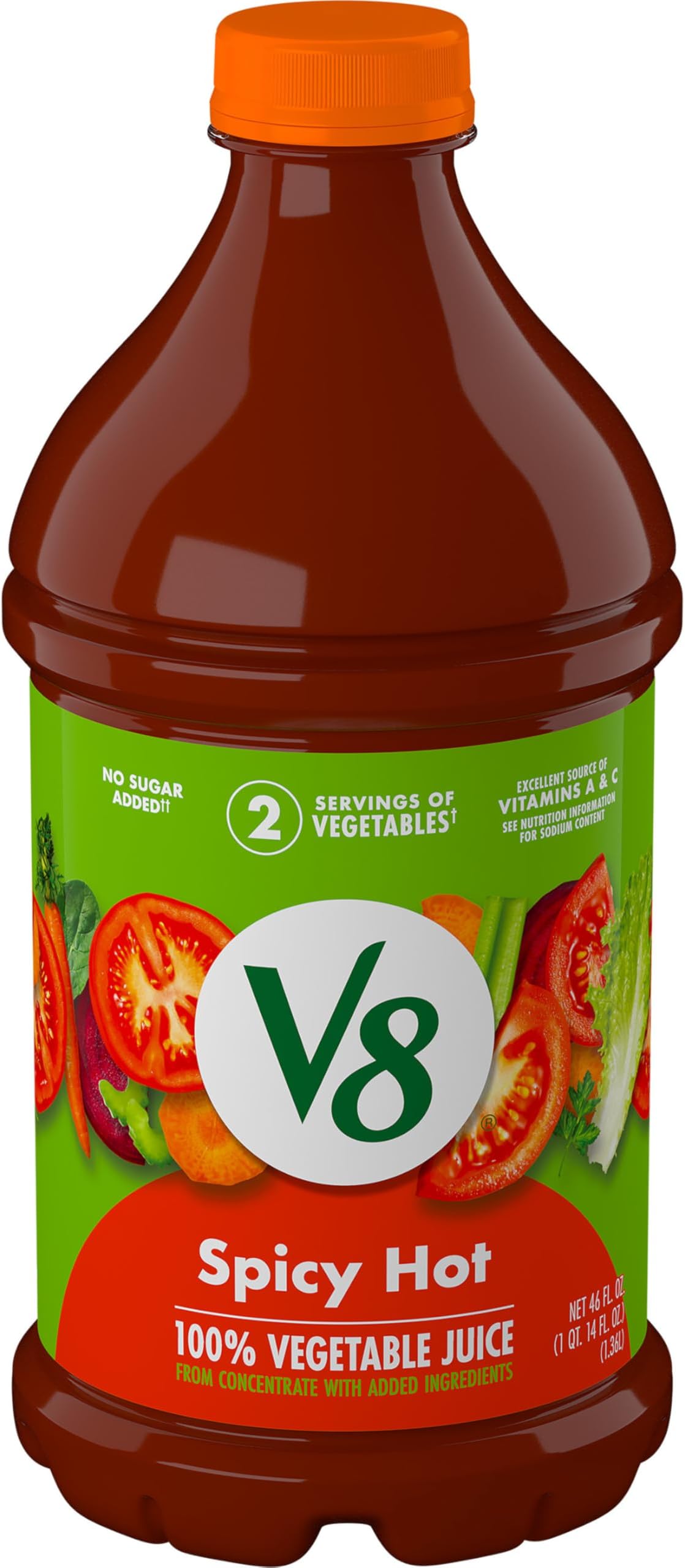 Spicy Hot 100% Vegetable Juice, 46 fl oz Bottle