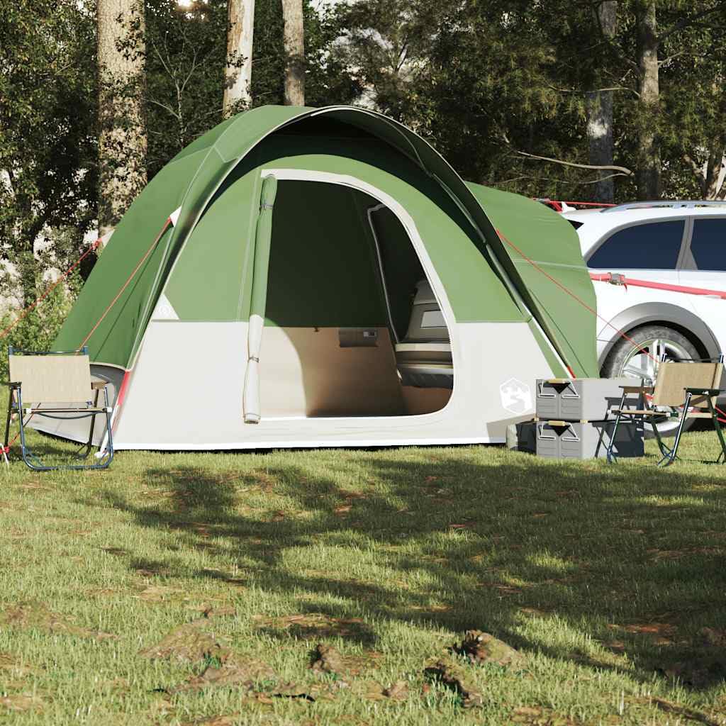 Tenda da Auto 4 Persone, Impermeabile e Antivento, con Connessione Elettrica, Verde Scuro, Ideale per Campeggio e Viaggi, 300 x 300 x 230 cm