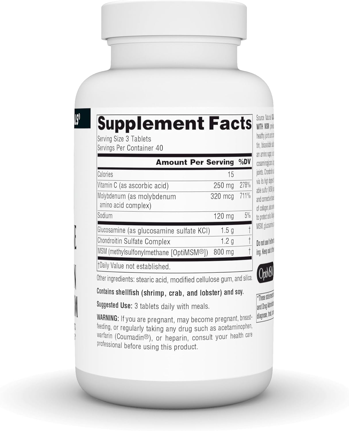 Source Naturals Glucosamine Chondroitin Complex with Msm - 120 Tablets