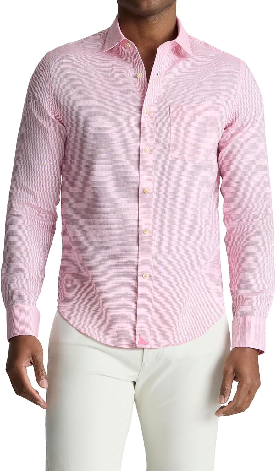 UNTUCKit Long Sleeve Wrinkle Resistant Linen Shirt for Men