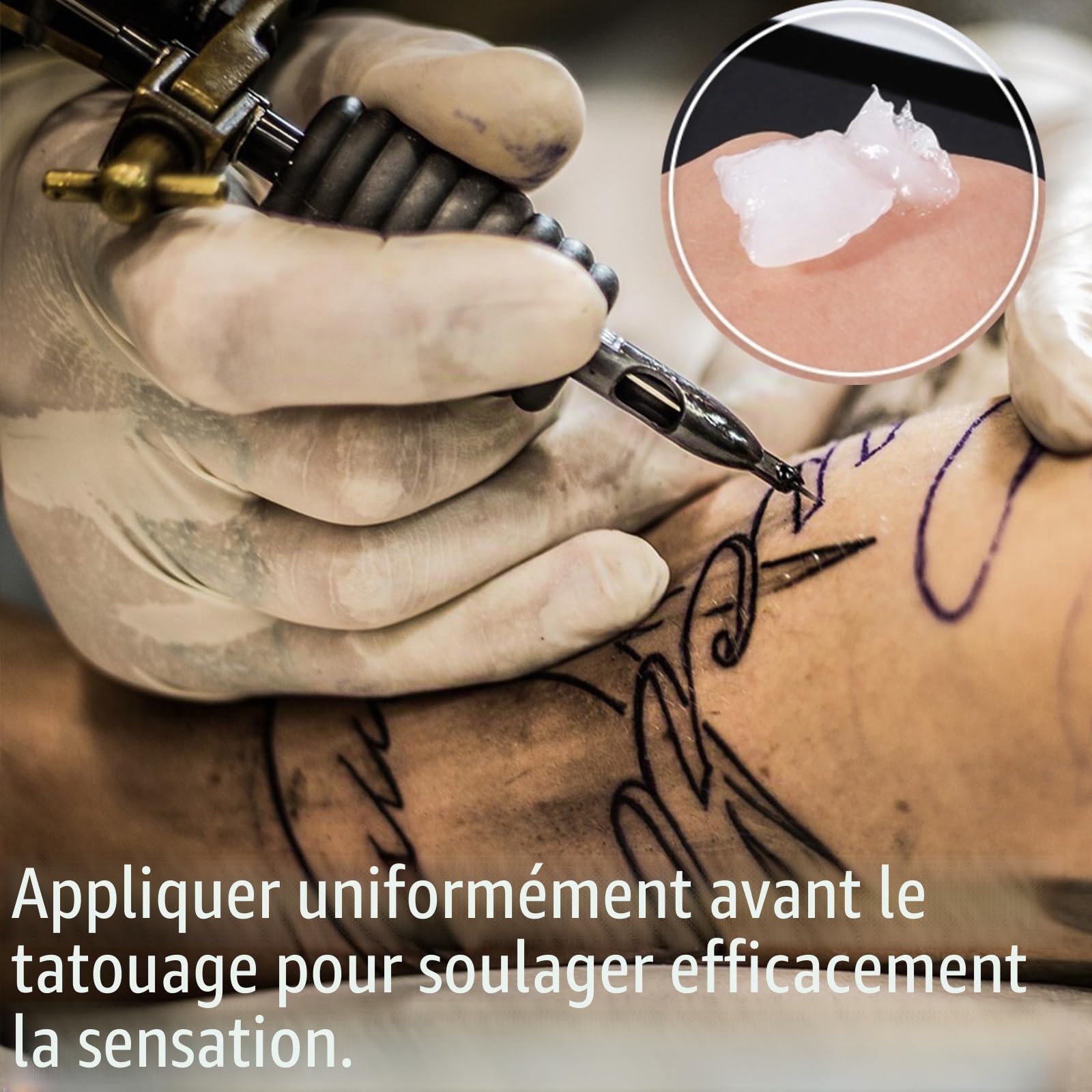 La crème de tatouage est la crème la plus élevée sur le marché, un tatouage confortable ou une expérience de maquillage permanente, un tatouage propre, etc. 10 g (4 bouteilles)
