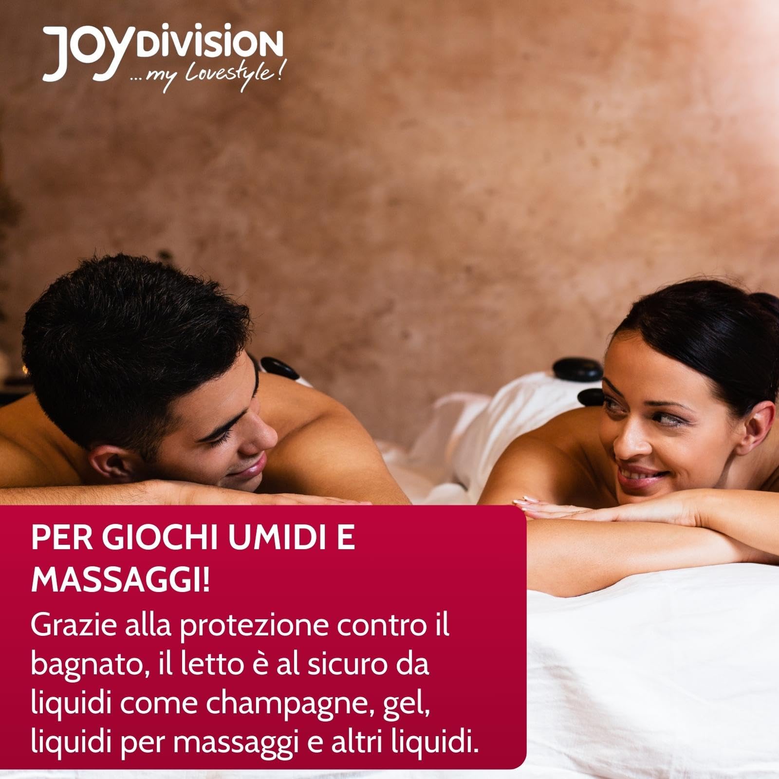 JOYDIVISION SexMAX WetGAMES Lenzuolo rosso | Telo copriletto 180 x 220 cm | Lenzuolo in PVC per giochi di coppia e massaggi | Protezione dall’umidità per letto | lavabile fino a 30°C
