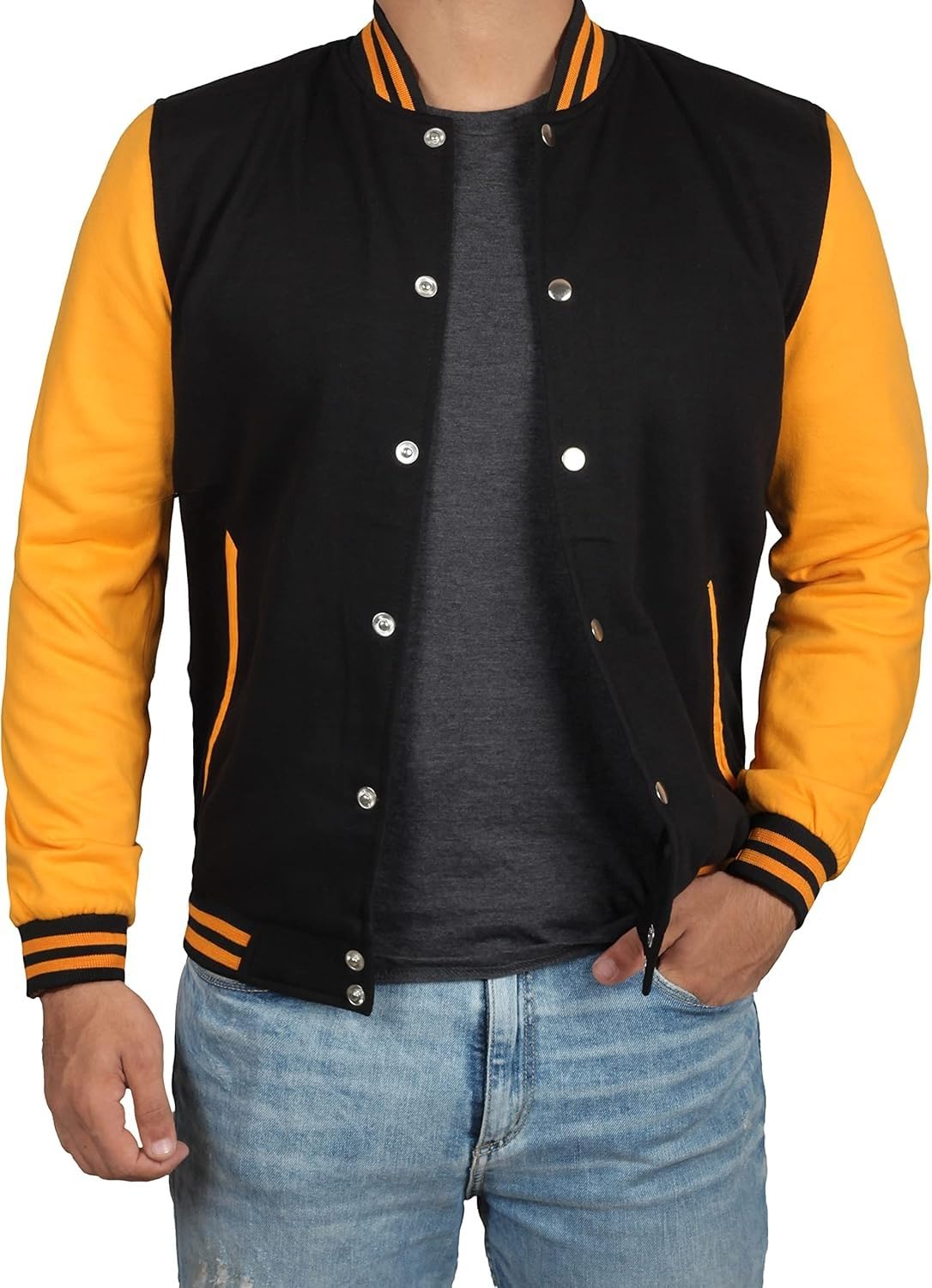 a to z creation Bomber Jacket with Long Sleeves Baseball Style Varsity Jacket For Men's-picture-20