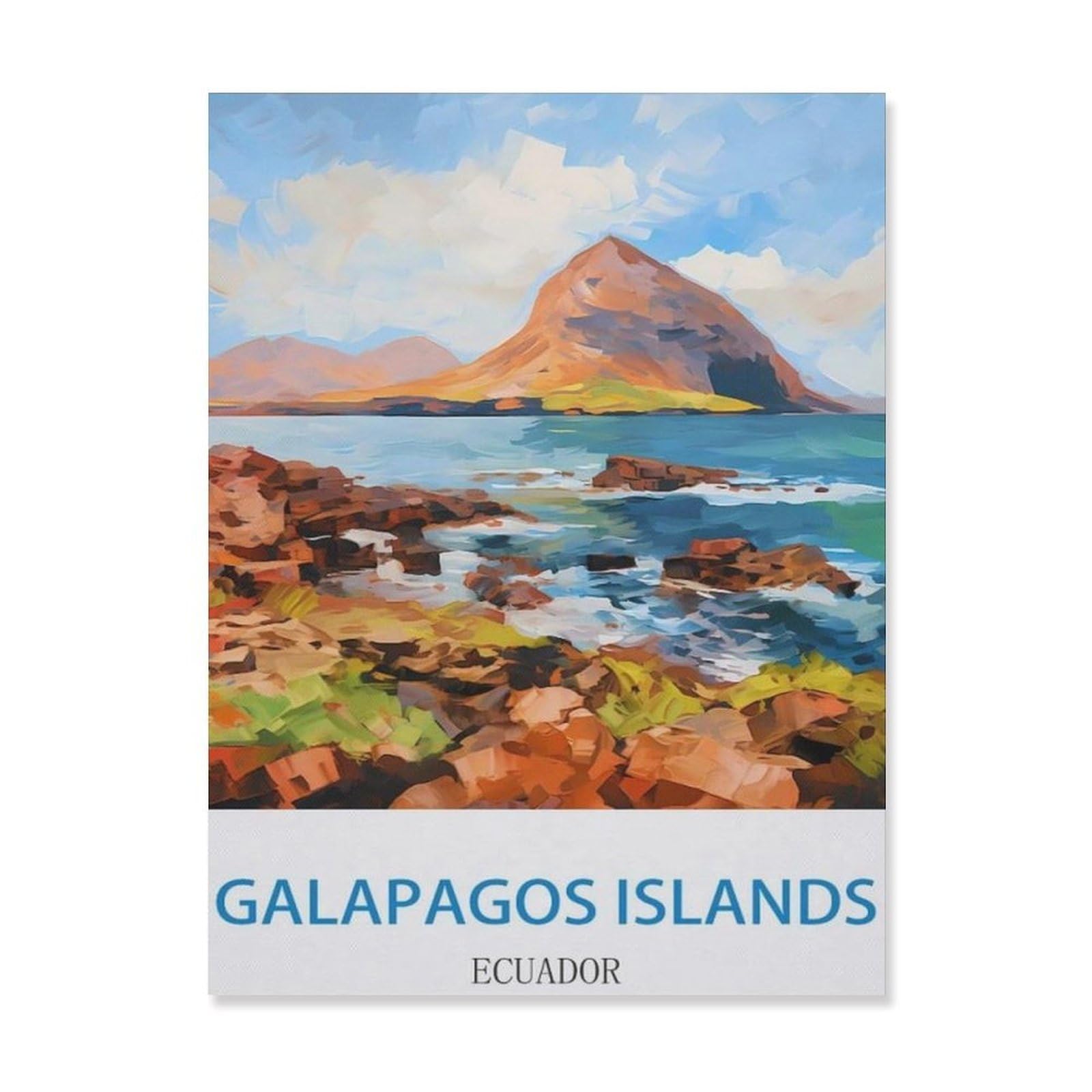 Funny Metal Tin Signs，Galapagos Islands Ecuador，Bar Club Cave Home Kitchen Rustic Travel Metal Signs Wall Art Decor(15x30cm）6x12 inch-EH15