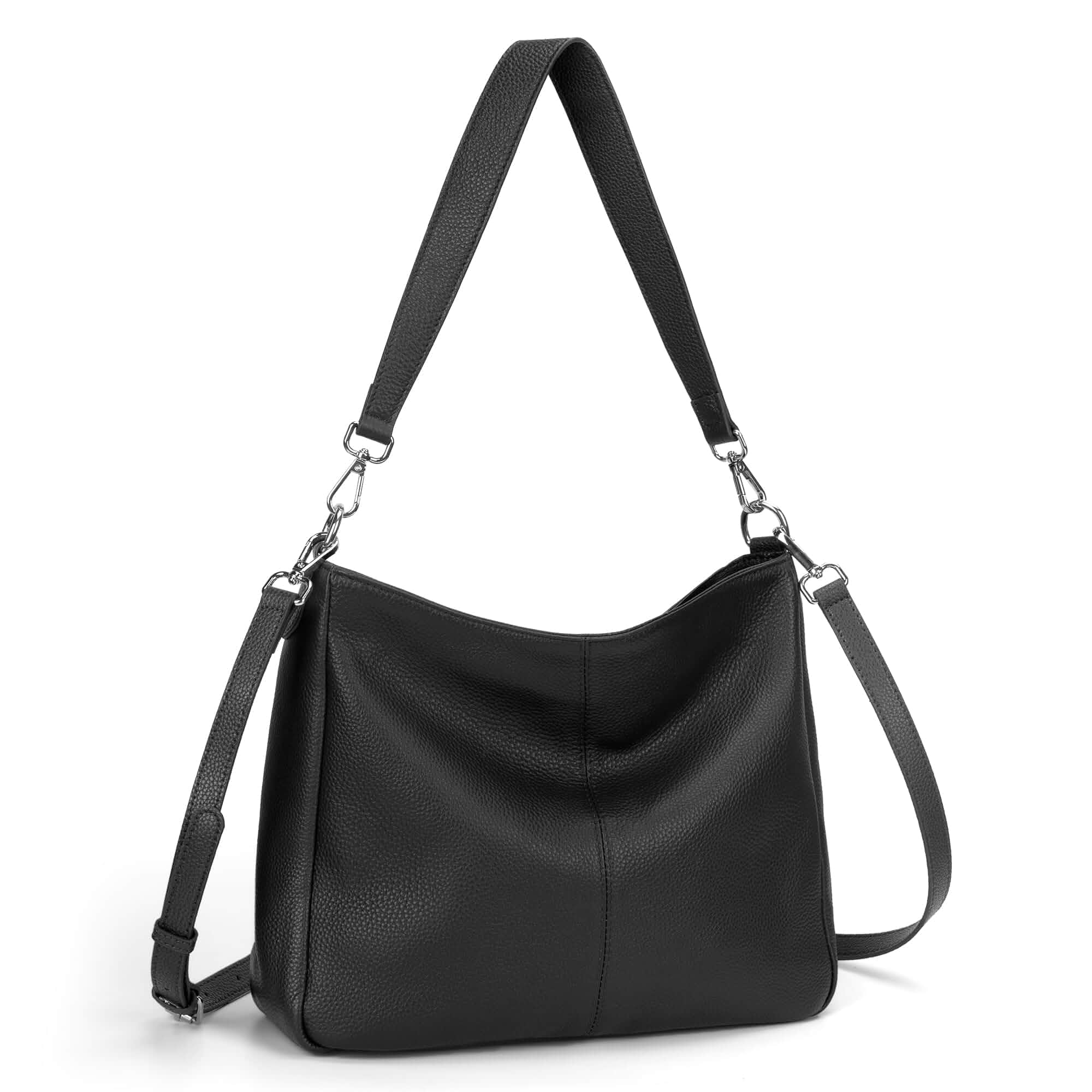 befen Soft Genuine Leather Hobo Bags Purse for Women Crossbody Shoulder Bag Real Leather, Slouchy Shoulder Bag, 2 Detachable Shoulder Straps, Multi Pockets