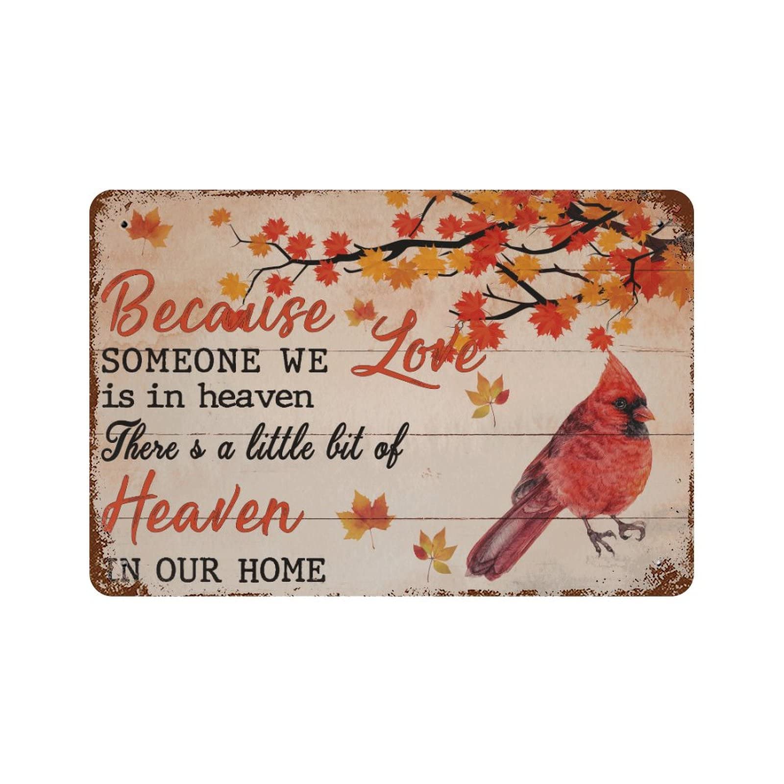 Panneau en aluminium Christmas Because Someone We Love Is in Heaven 30x45