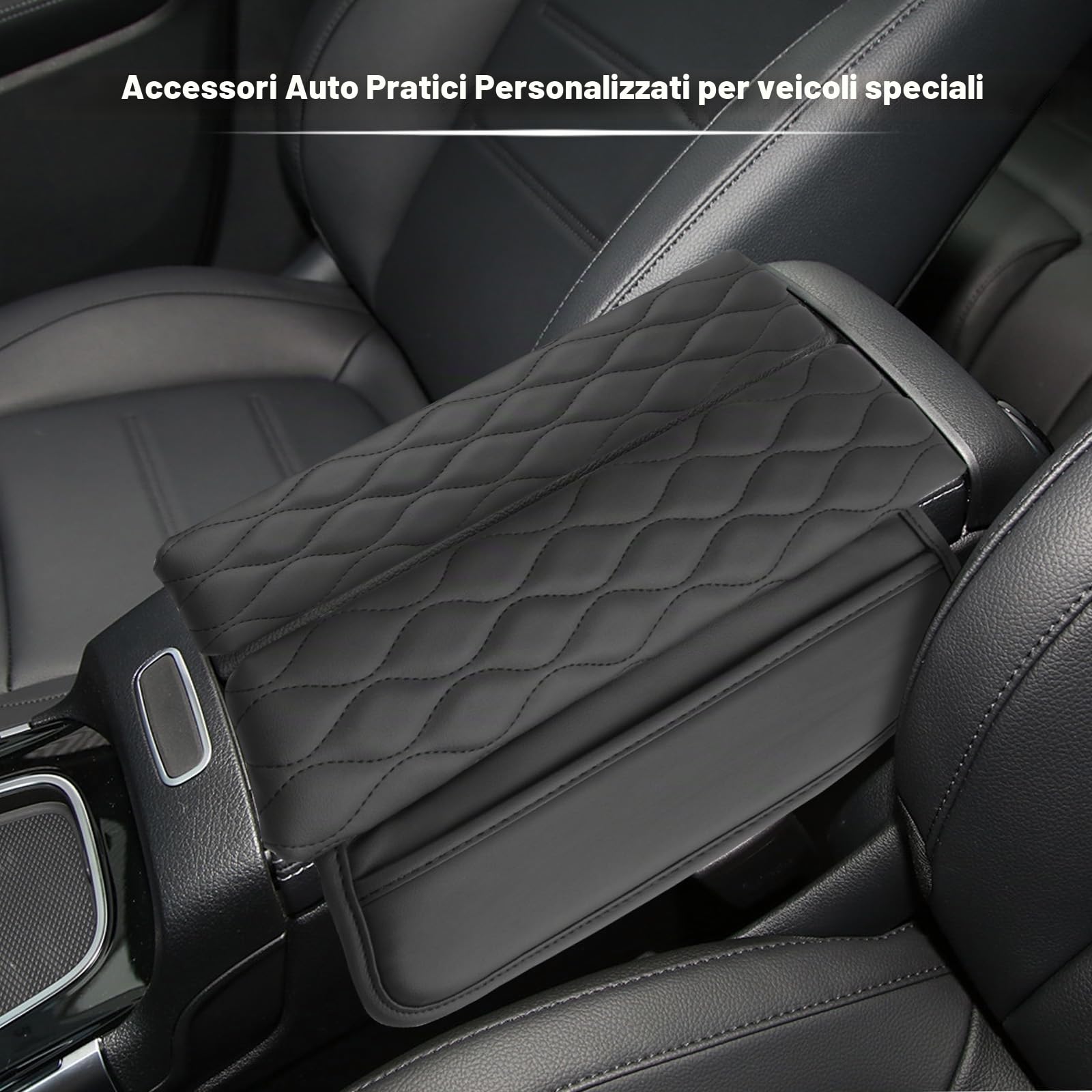YEE PIN Coperture per bracciolo compatibili con Mercedes GLA H247/ CLA C118/ GLB X247/ EQA/EQB Coperchio del bracciolo centrale Protezione in pelle Accessorio per la console centrale
