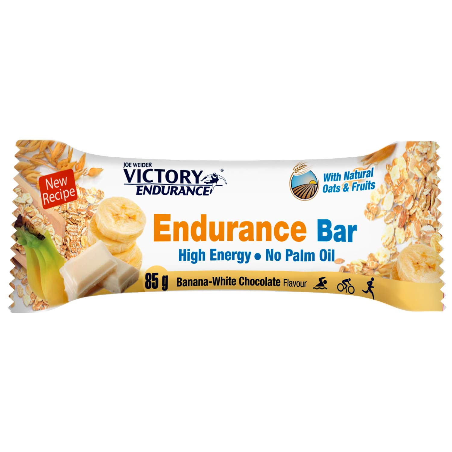 VICTORY ENDURANCE WVE.104104 Endurance Bar Cioccolato Bianco-Banana 85g x 25 unità con avena