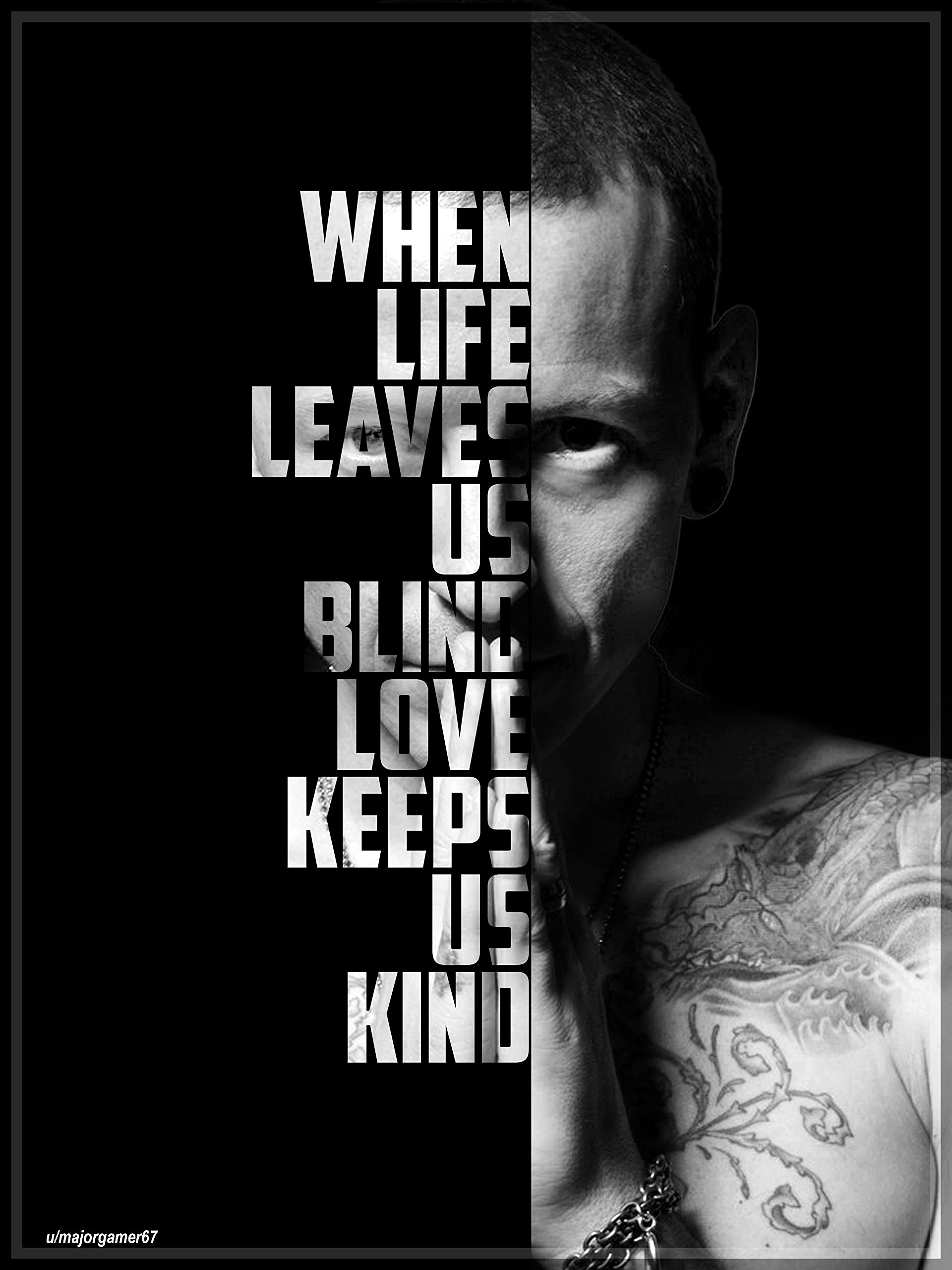 GHPOSTER Linkin Park Music Poster-Chester Bennington Exclusive Artwork Collection | 300GSM Paper, No Frame, No Sticker, 12x18 inches, Design 9