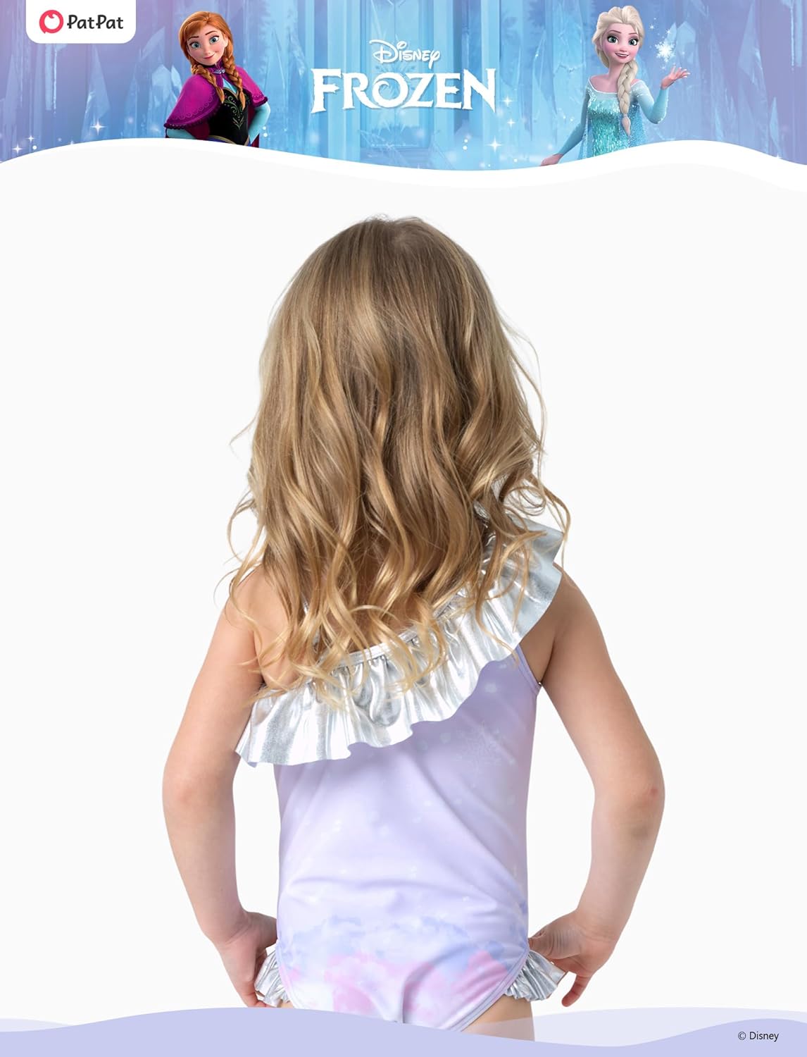 Disney Stitch Frozen Marvel Minnie Mouse Girls Swimsuits Ruffle One Piece Bathing Suits UPF 50 Swimwear Quick Dry Size 2-13Y - Image 2