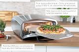 Unold Enzo 500°C Pizza Oven 68916 - Indoor and Outdoor IPX4 - Electric Neapolitan Pizza Maker - Up To 12" with 33cm Rotating Pizza Stone - Adjustable Timer - Includes Pizza Peel - 2100W -240V - 2