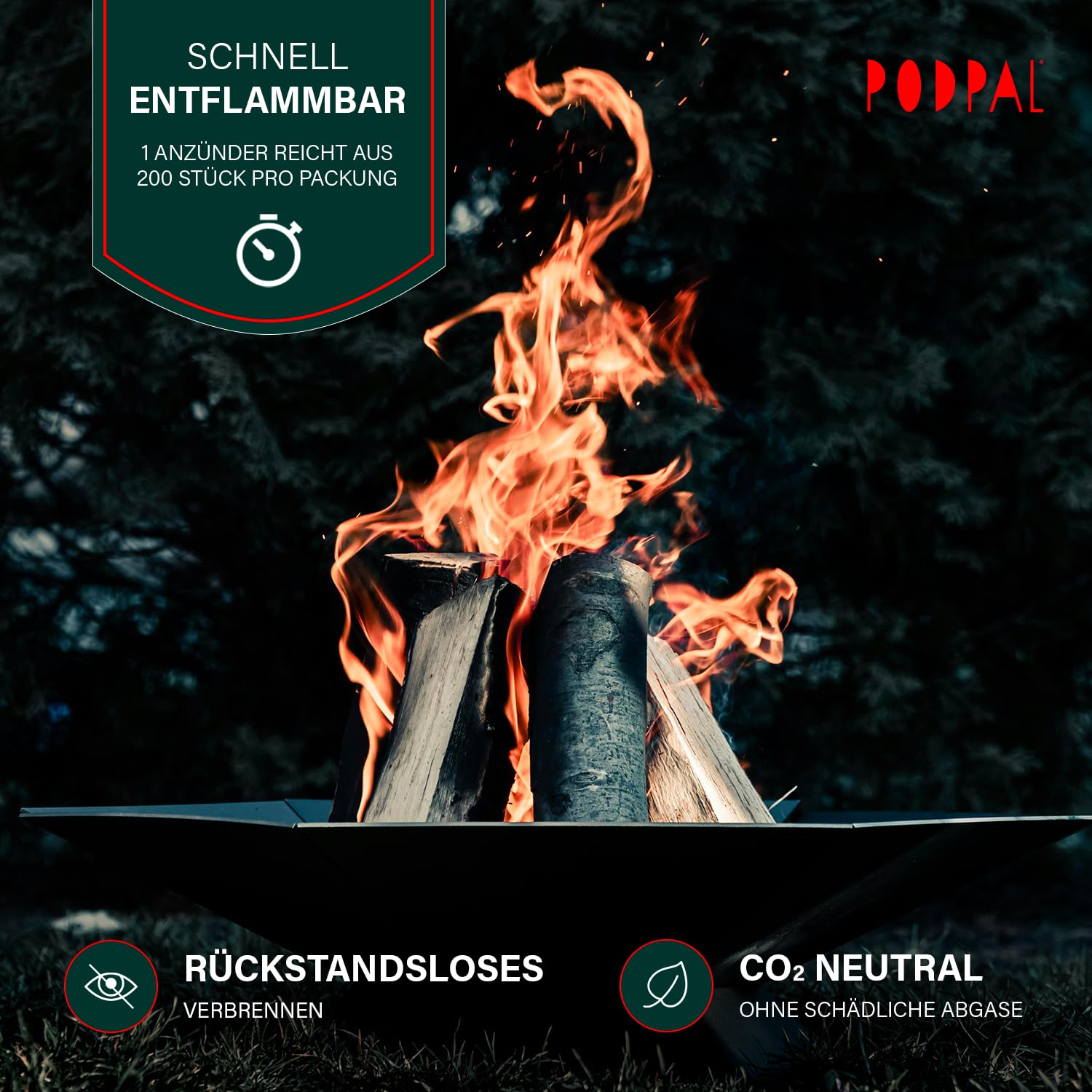 200 Stück Herbst-Anzündwolle – 100% Holzwolle & Wachs, umweltfreundlich, geruchlos – Schnellzündende Anzündhilfen für Kamin, Ofen, Grill & Lagerfeuer