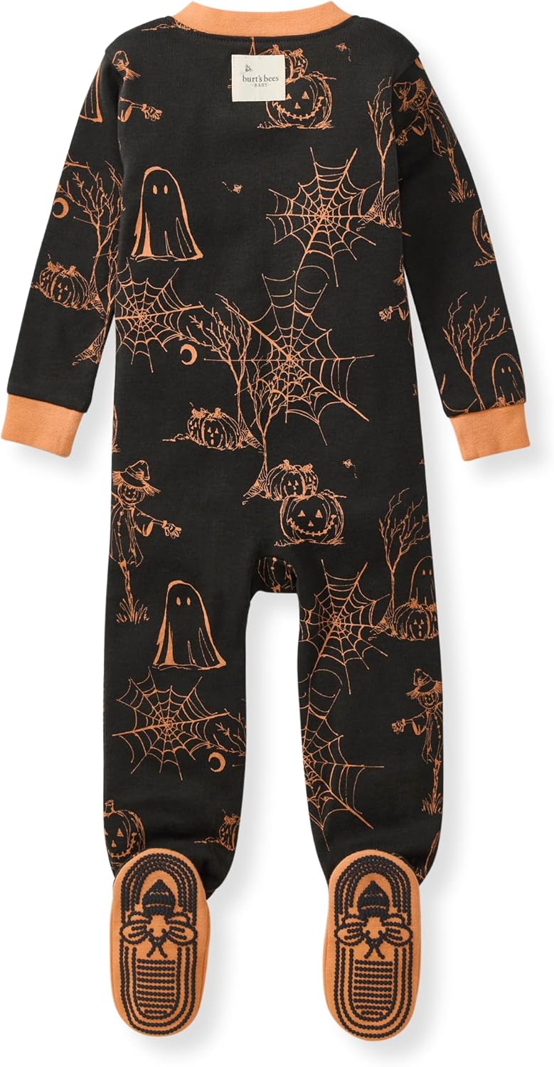 Burt's Bees Baby baby-boys Sleeper Pjs, 100% Organic Cotton, One-piece Footie, Zip Up Jumpsuit, Snug Fit Pajamas - Image 2
