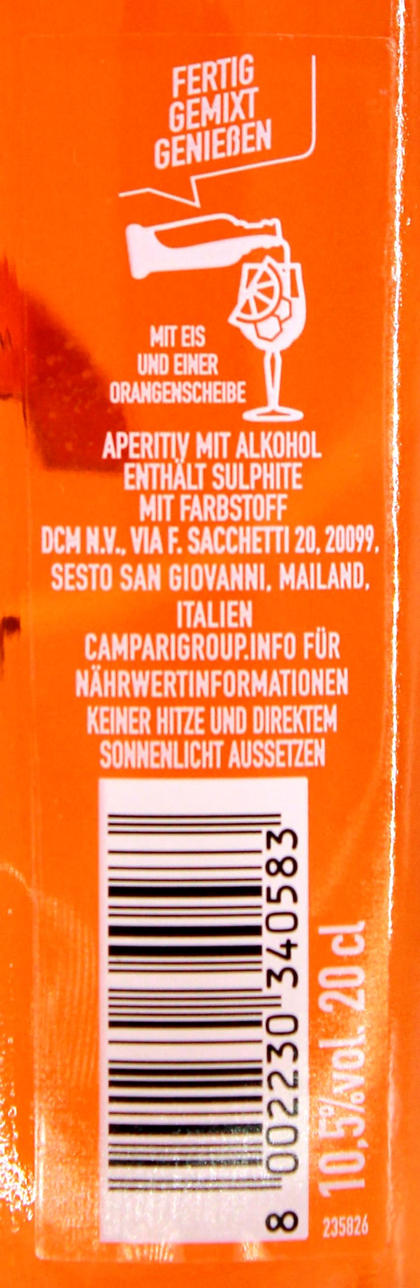 Aperol Spritz 10.5% vol, 24er Pack (24 x 0.2 l Glasflasche)
