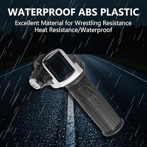 Miniatura 6 de Acelerador eléctrico para bicicleta, 48 V, agarre de acelerador de media torsión, juego de llaves de bloqueo de pantalla LED, acelerador de