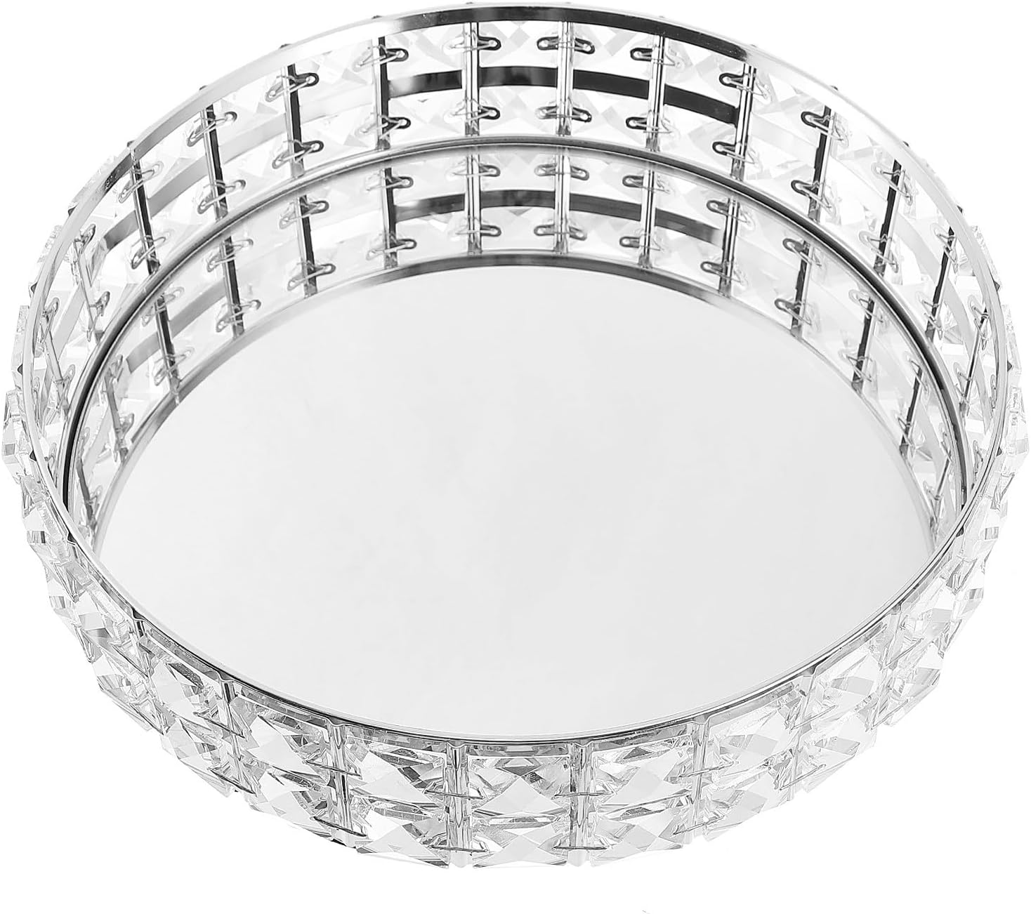 Operitacx Mirror Serving Tray Decorative Platter Silver Food Platter Mirror Tray for Kitchen Dresser Display for Parties and Home Décor