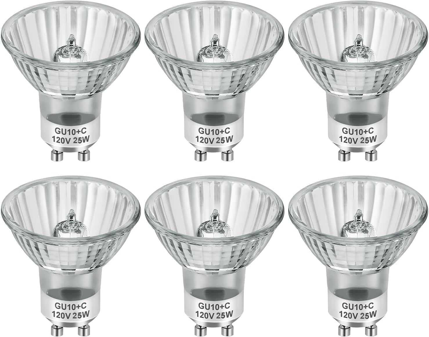 SerBion GU10 Halogen Light Bulbs for Candle Warmer Lamp, Dimmable MR16 120V 25W Bulbsfor Track and Range Hood, Warm White