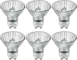GU10 Halogen Light Bulbs for Candle Warmer Lamp, Dimmable MR16 120V 25W Bulbsfor Track and Range Hood, Warm White