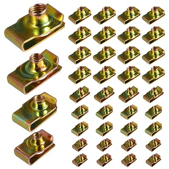 80 Piece U-Clip Nut Set for Auto Car, M4 M5 M6 M8 U-Nut Assortment Kit, Suitable for Dashboard, Door Panel, and Interior of Cars and Motorcycles