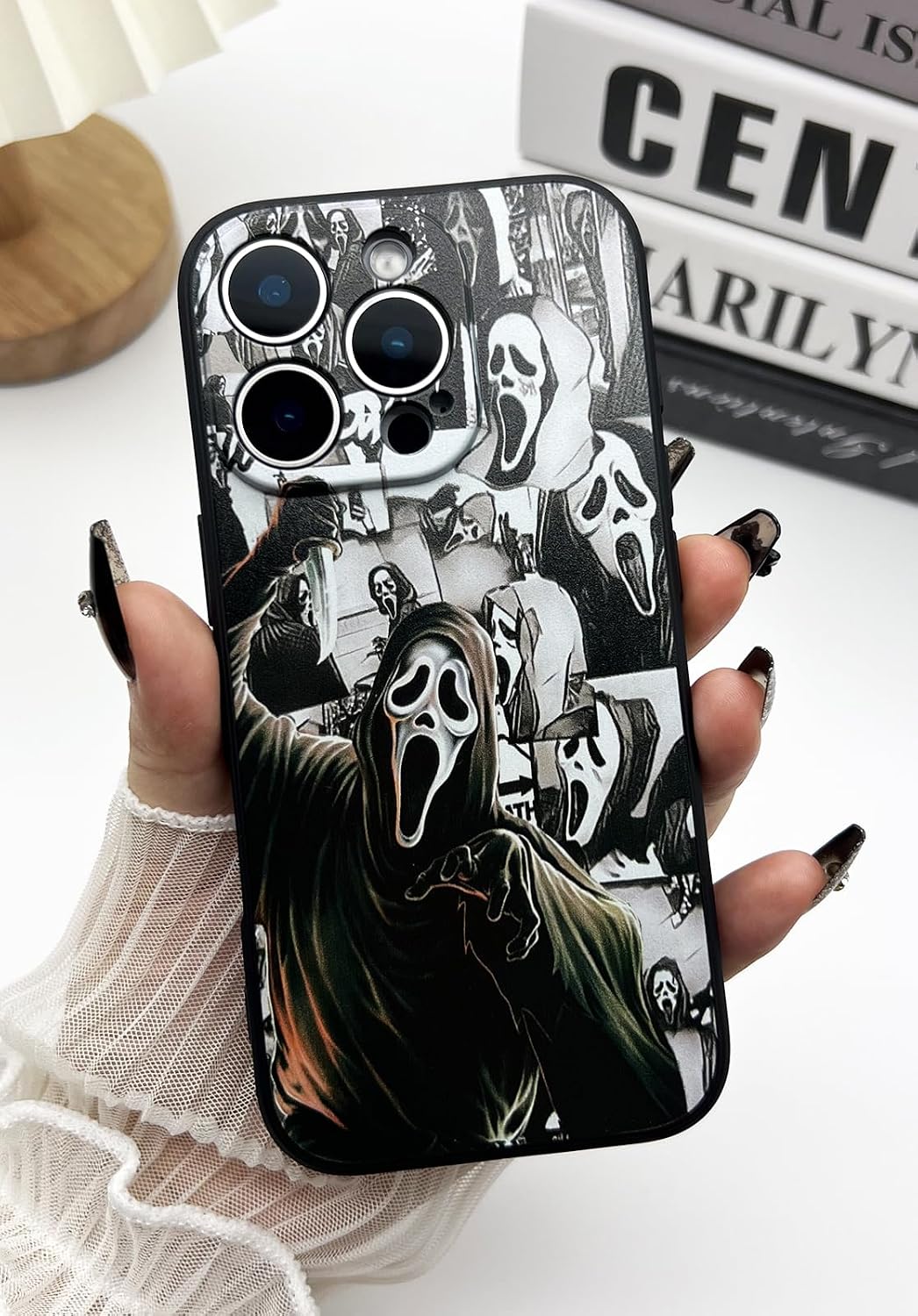 Cool Scream Horror Movie Anime Printed Case for iPhone XR, Fashion Funny Halloween Skull Skeleton Scary Face Pattern Design, Soft TPU Silicone Shockproof Phone Case for Women Men Boys Girls image 5